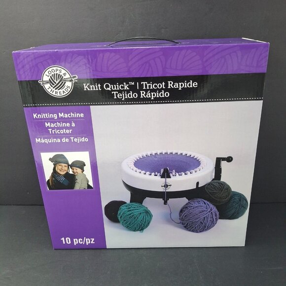 Knit Quick Knitting Machine Loops & Threads 40 Stitches Hook Needle Instructions - Picture 1 of 16